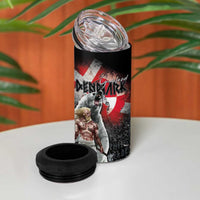 Greenlandic and Danish Together 4 in 1 Can Cooler Tumbler Viking Warrior with Polar Bear Roar - Wonder Print Shop