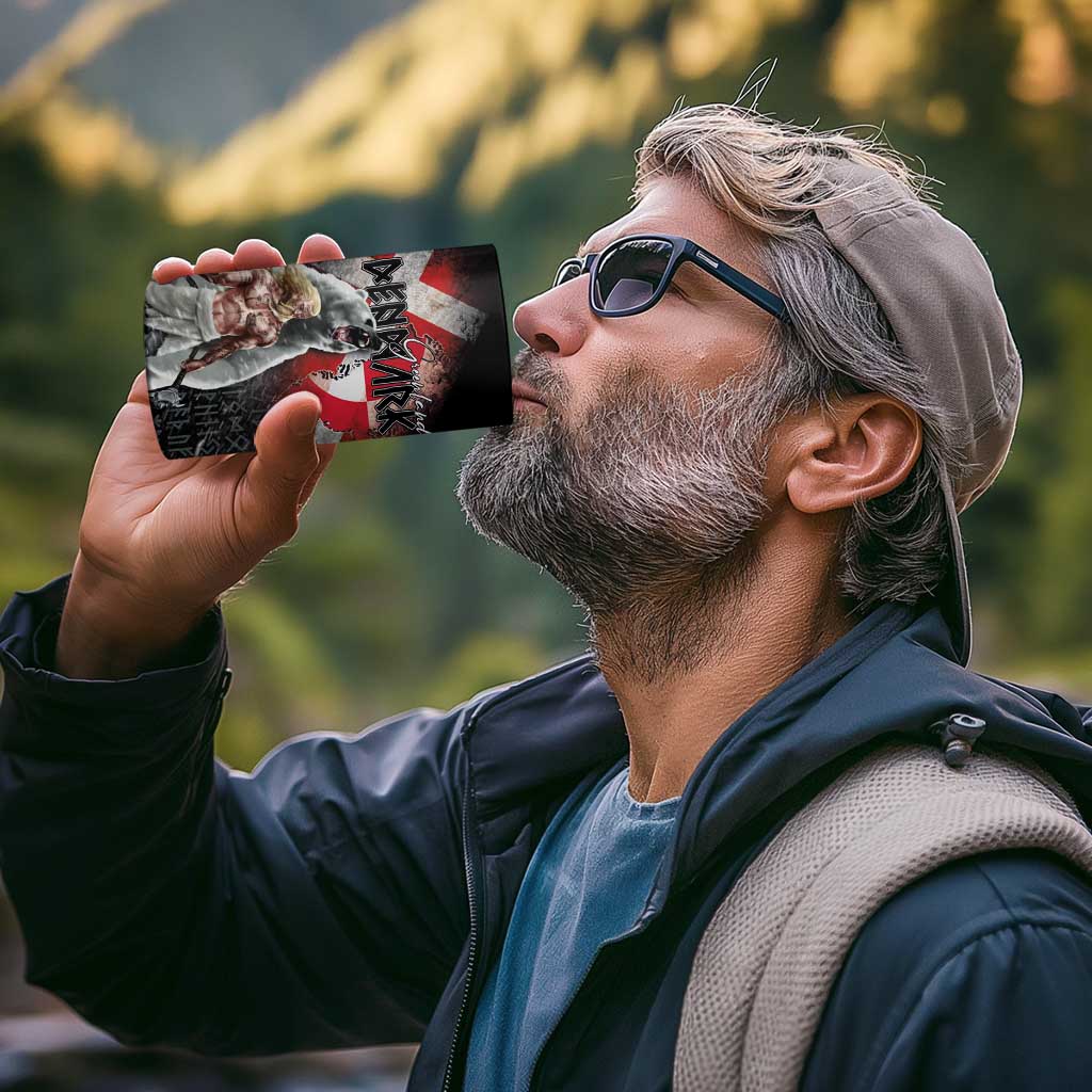 Greenlandic and Danish Together 4 in 1 Can Cooler Tumbler Viking Warrior with Polar Bear Roar - Wonder Print Shop