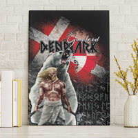 Greenlandic and Danish Together Canvas Wall Art Viking Warrior with Polar Bear Roar - Wonder Print Shop