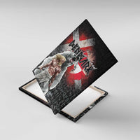 Greenlandic and Danish Together Canvas Wall Art Viking Warrior with Polar Bear Roar - Wonder Print Shop