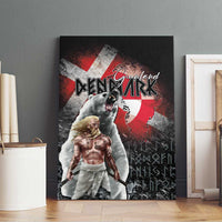 Greenlandic and Danish Together Canvas Wall Art Viking Warrior with Polar Bear Roar - Wonder Print Shop