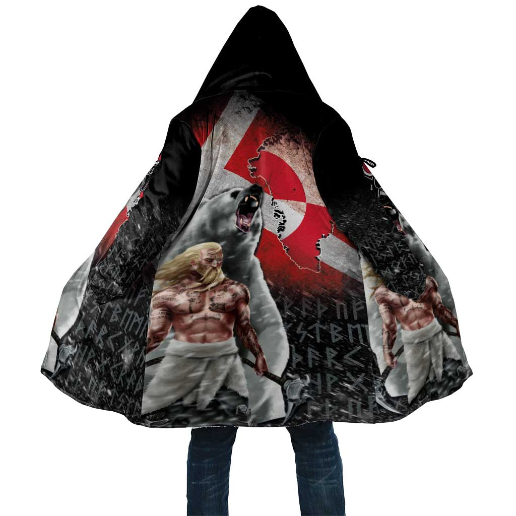 Greenlandic and Danish Together Cloak Viking Warrior with Polar Bear Roar - Wonder Print Shop