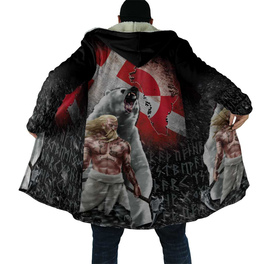 Greenlandic and Danish Together Cloak Viking Warrior with Polar Bear Roar - Wonder Print Shop