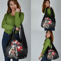 Greenlandic and Danish Together Grocery Bag Viking Warrior with Polar Bear Roar - Wonder Print Shop