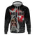 Greenlandic and Danish Together Hoodie Viking Warrior with Polar Bear Roar - Wonder Print Shop