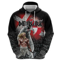 Greenlandic and Danish Together Hoodie Viking Warrior with Polar Bear Roar - Wonder Print Shop