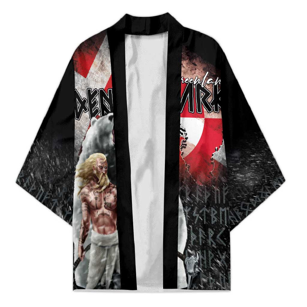 Greenlandic and Danish Together Kimono Viking Warrior with Polar Bear Roar - Wonder Print Shop