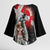 Greenlandic and Danish Together Kimono Sleeve Blouse Viking Warrior with Polar Bear Roar - Wonder Print Shop