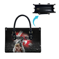 Greenlandic and Danish Together Leather Bag Viking Warrior with Polar Bear Roar - Wonder Print Shop