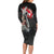 Greenlandic and Danish Together Long Sleeve Bodycon Dress Viking Warrior with Polar Bear Roar - Wonder Print Shop