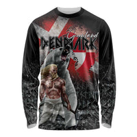 Greenlandic and Danish Together Long Sleeve Shirt Viking Warrior with Polar Bear Roar - Wonder Print Shop