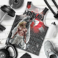 Greenlandic and Danish Together Men Tank Top Viking Warrior with Polar Bear Roar - Wonder Print Shop