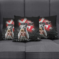 Greenlandic and Danish Together Pillow Cover Viking Warrior with Polar Bear Roar - Wonder Print Shop