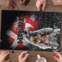 Greenlandic and Danish Together Puzzle Viking Warrior with Polar Bear Roar - Wonder Print Shop