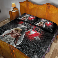Greenlandic and Danish Together Quilt Bed Set Viking Warrior with Polar Bear Roar - Wonder Print Shop