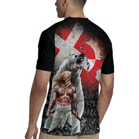 Greenlandic and Danish Together Rugby Jersey Viking Warrior with Polar Bear Roar - Wonder Print Shop