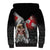 Greenlandic and Danish Together Sherpa Hoodie Viking Warrior with Polar Bear Roar - Wonder Print Shop