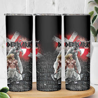 Greenlandic and Danish Together Skinny Tumbler Viking Warrior with Polar Bear Roar - Wonder Print Shop
