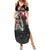 Greenlandic and Danish Together Summer Maxi Dress Viking Warrior with Polar Bear Roar - Wonder Print Shop