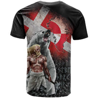Greenlandic and Danish Together T Shirt Viking Warrior with Polar Bear Roar - Wonder Print Shop