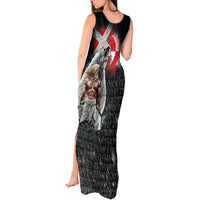 Greenlandic and Danish Together Tank Maxi Dress Viking Warrior with Polar Bear Roar - Wonder Print Shop