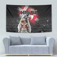 Greenlandic and Danish Together Tapestry Viking Warrior with Polar Bear Roar - Wonder Print Shop