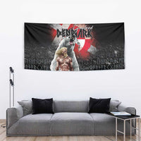 Greenlandic and Danish Together Tapestry Viking Warrior with Polar Bear Roar - Wonder Print Shop