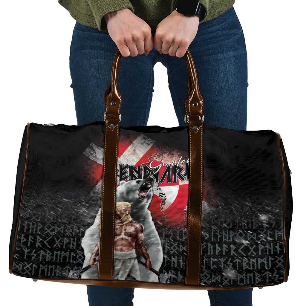 Greenlandic and Danish Together Travel Bag Viking Warrior with Polar Bear Roar - Wonder Print Shop