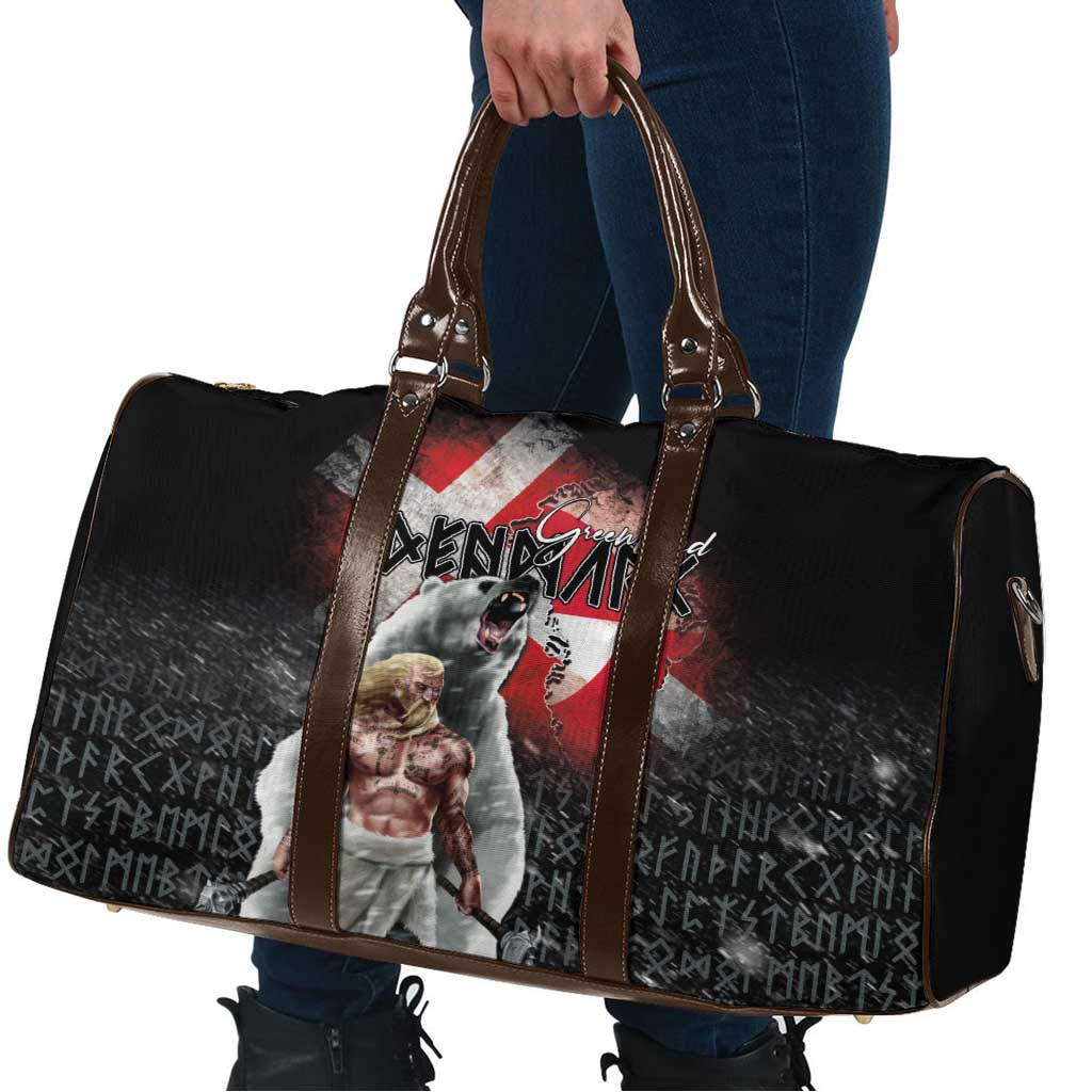 Greenlandic and Danish Together Travel Bag Viking Warrior with Polar Bear Roar - Wonder Print Shop