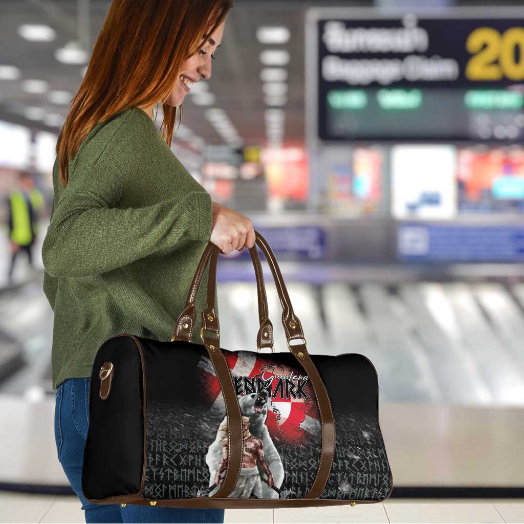 Greenlandic and Danish Together Travel Bag Viking Warrior with Polar Bear Roar - Wonder Print Shop