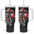 Greenlandic and Danish Together Tumbler With Handle Viking Warrior with Polar Bear Roar - Wonder Print Shop