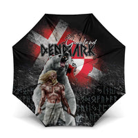 Greenlandic and Danish Together Umbrella Viking Warrior with Polar Bear Roar - Wonder Print Shop