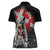 Greenlandic and Danish Together Women Polo Shirt Viking Warrior with Polar Bear Roar - Wonder Print Shop