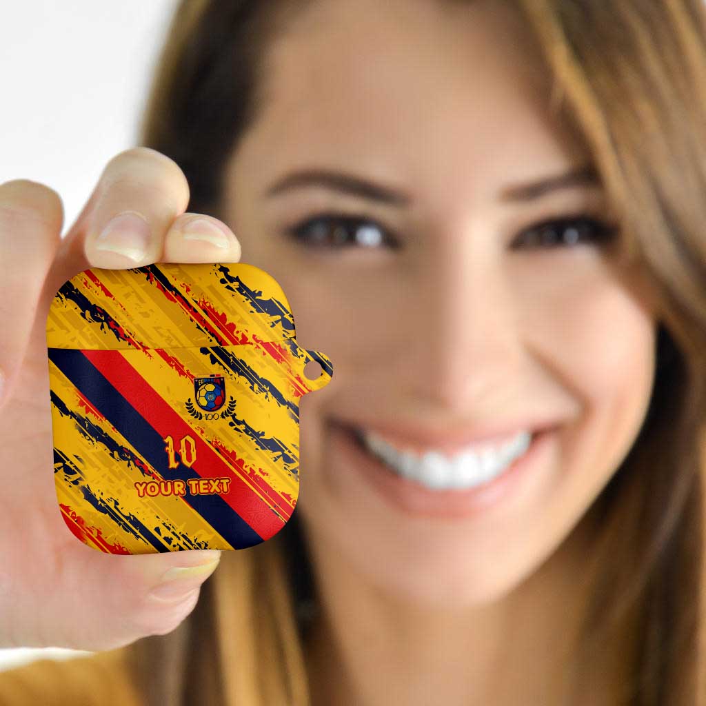 Custom Ecuador Football AirPods Case La Tricolor-100th Anniversary - Wonder Print Shop