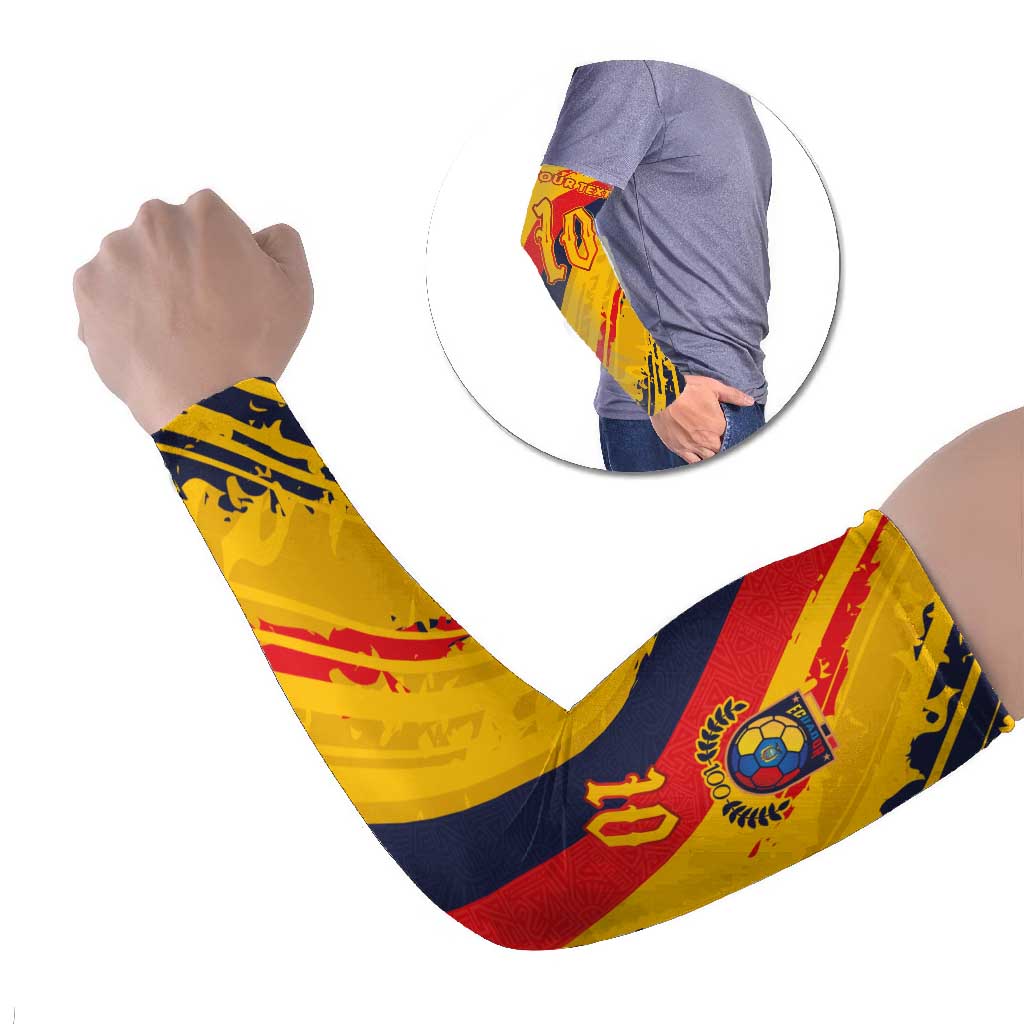 Custom Ecuador Football Arm Sleeves La Tricolor-100th Anniversary - Wonder Print Shop