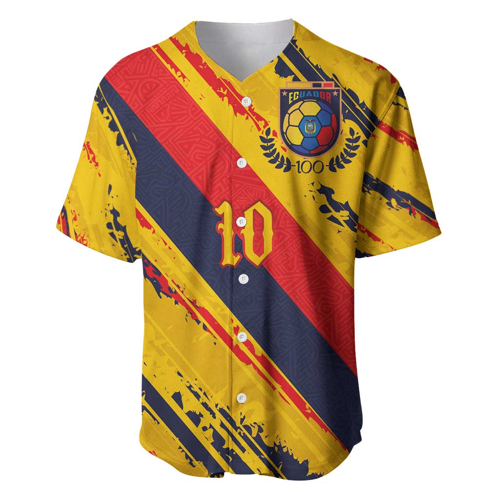 Custom Ecuador Football Baseball Jersey La Tricolor-100th Anniversary - Wonder Print Shop
