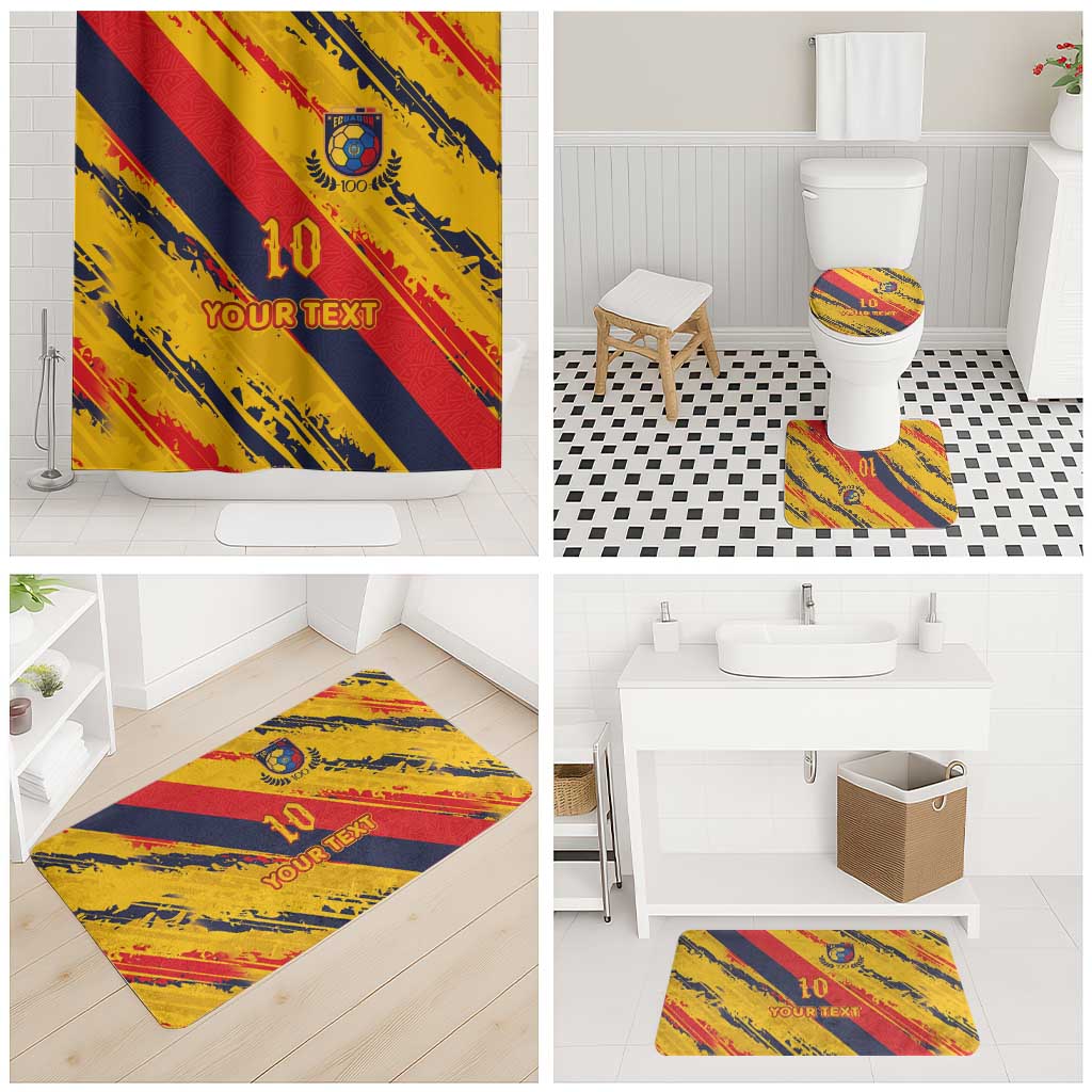 Custom Ecuador Football Bathroom Set La Tricolor-100th Anniversary - Wonder Print Shop