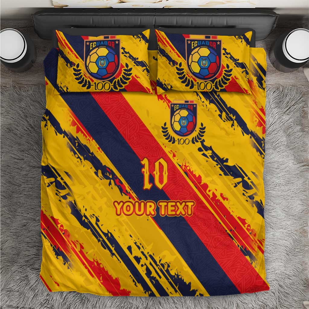 Custom Ecuador Football Bedding Set La Tricolor-100th Anniversary - Wonder Print Shop