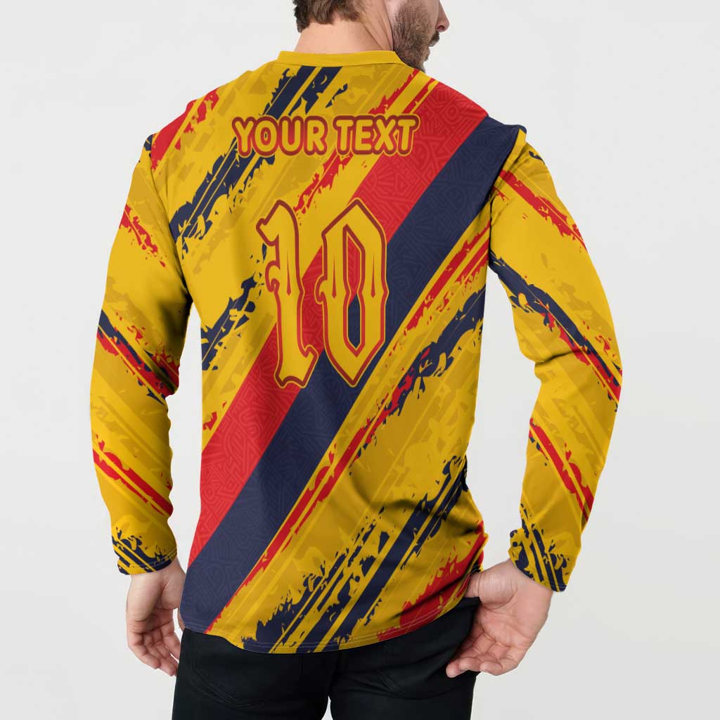 Custom Ecuador Football Button Sweatshirt La Tricolor-100th Anniversary - Wonder Print Shop