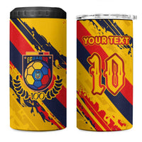 Custom Ecuador Football 4 in 1 Can Cooler Tumbler La Tricolor-100th Anniversary - Wonder Print Shop
