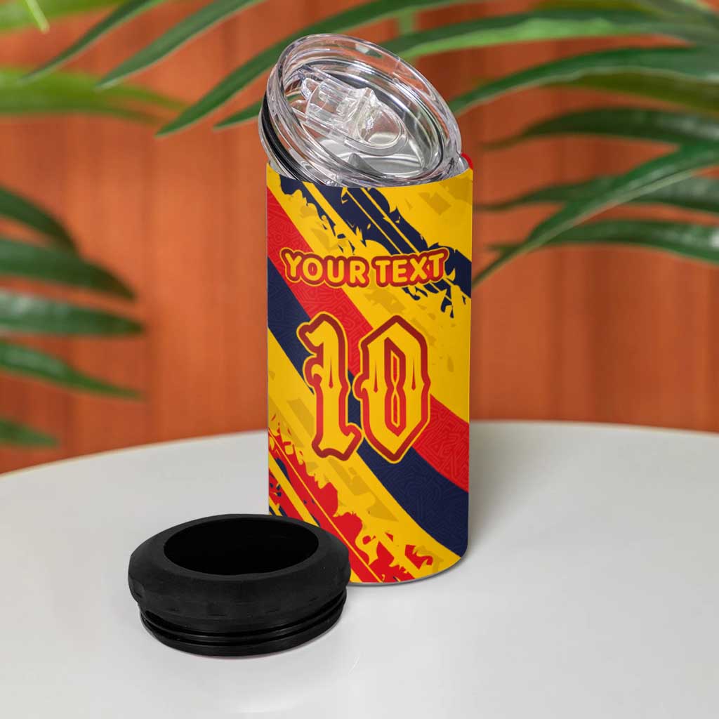 Custom Ecuador Football 4 in 1 Can Cooler Tumbler La Tricolor-100th Anniversary - Wonder Print Shop