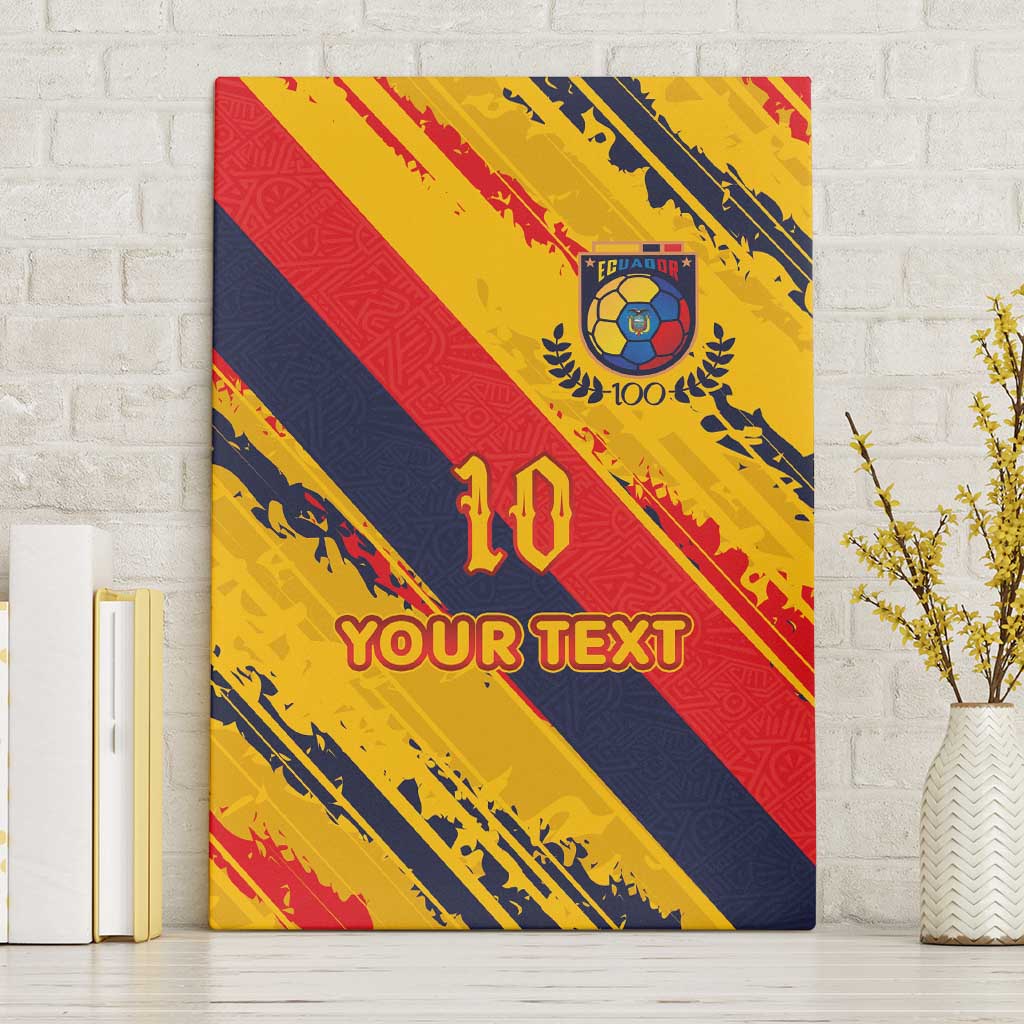 Custom Ecuador Football Canvas Wall Art La Tricolor-100th Anniversary - Wonder Print Shop