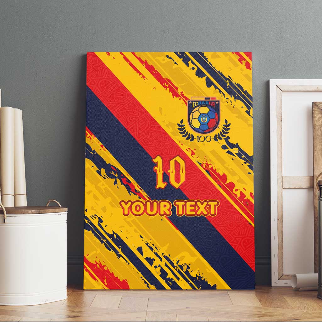 Custom Ecuador Football Canvas Wall Art La Tricolor-100th Anniversary - Wonder Print Shop