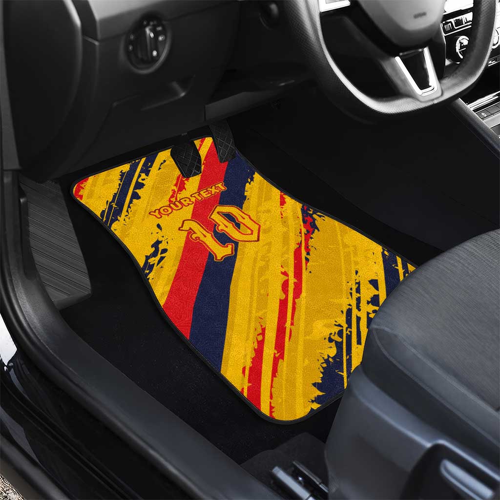 Custom Ecuador Football Car Mats La Tricolor-100th Anniversary - Wonder Print Shop
