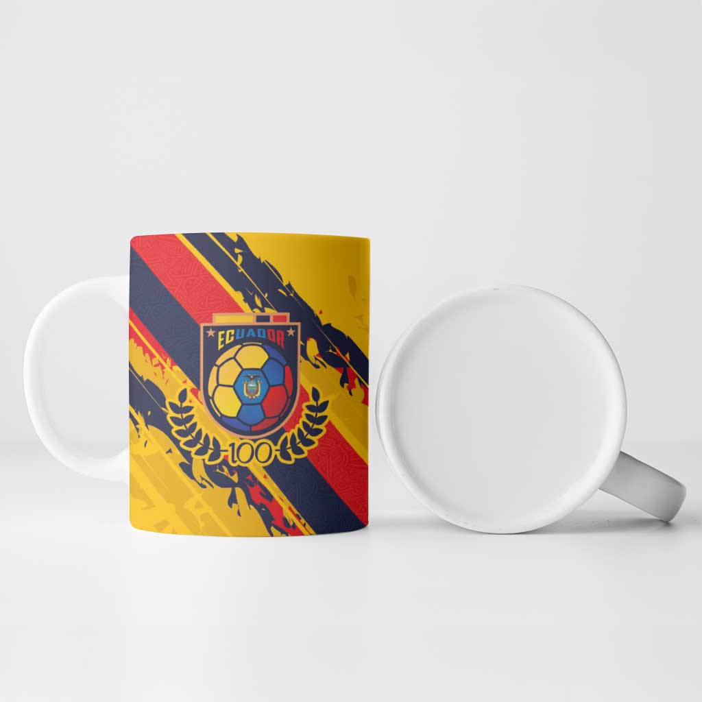 Custom Ecuador Football Ceramic Mug La Tricolor-100th Anniversary - Wonder Print Shop