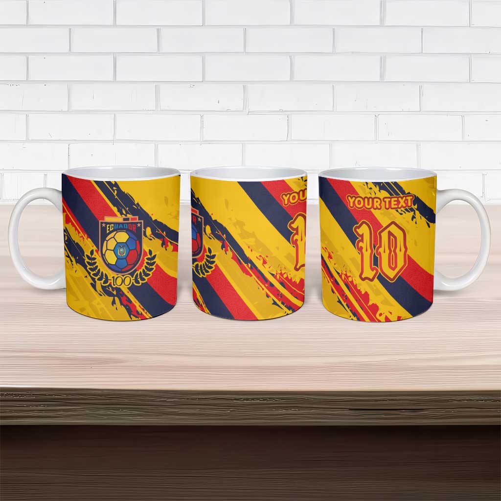 Custom Ecuador Football Ceramic Mug La Tricolor-100th Anniversary - Wonder Print Shop