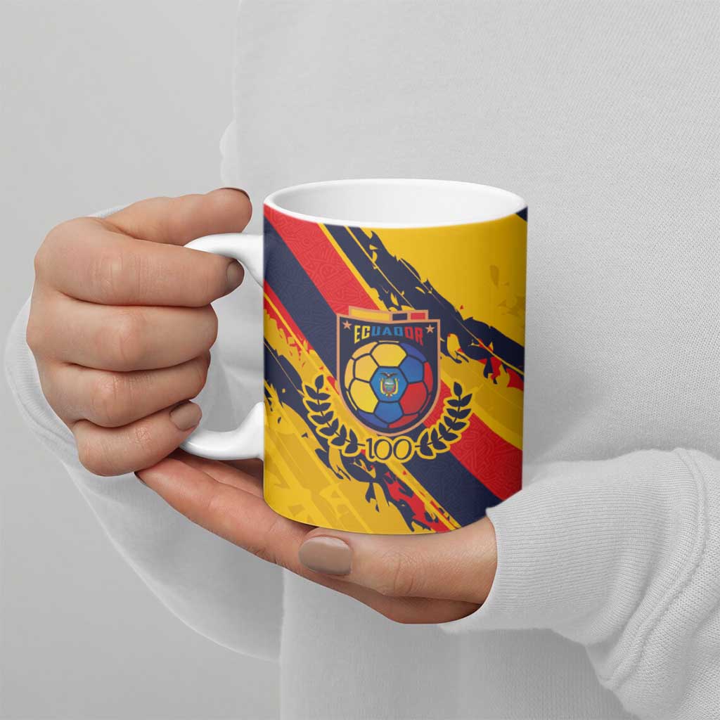 Custom Ecuador Football Ceramic Mug La Tricolor-100th Anniversary - Wonder Print Shop