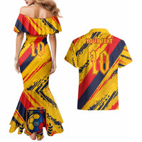 Custom Ecuador Football Couples Matching Mermaid Dress and Hawaiian Shirt La Tricolor-100th Anniversary - Wonder Print Shop