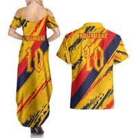 Custom Ecuador Football Couples Matching Summer Maxi Dress and Hawaiian Shirt La Tricolor-100th Anniversary - Wonder Print Shop