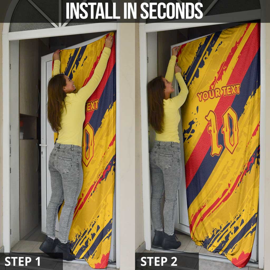 Custom Ecuador Football Door Cover La Tricolor-100th Anniversary - Wonder Print Shop